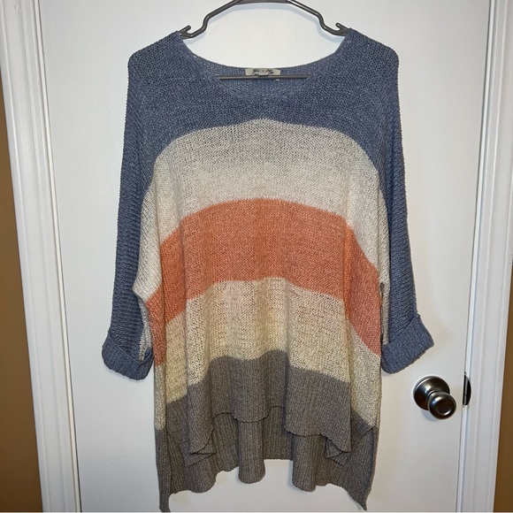 She + Sky Tops - 🍀4 for 25🍀 She + Sky | Lightweight Stripes Blouse